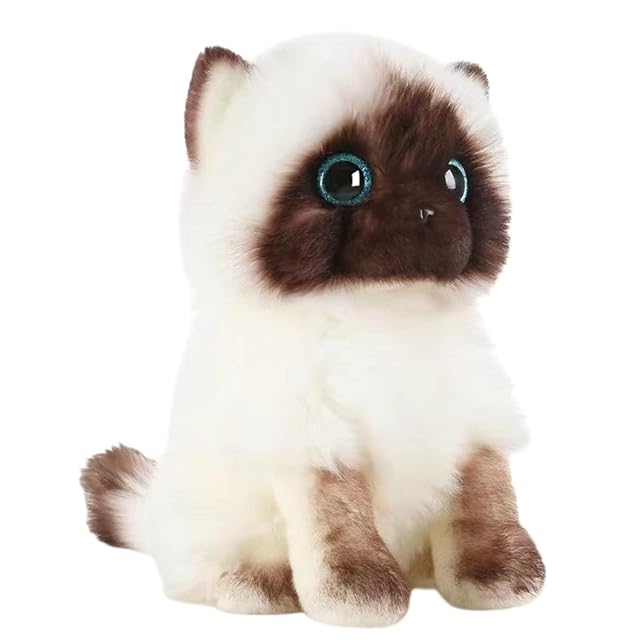 lilizzhoumax Gato Siames Peluche 23cm/9” Lindas muñecas de Relleno de roedores