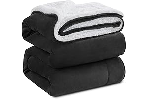 KAWAHOME Sherpa Fleece Queen Size Blanket for Bed: Sleep Soundly, Stay Super Warm This Winter