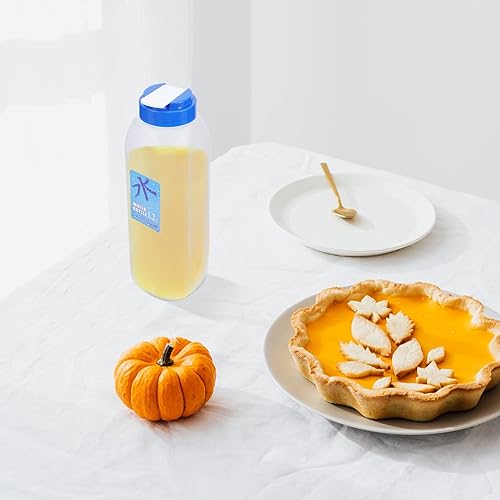 Miniatura 8 de YARNOW Botella de agua fría Jarra de agua de plástico con tapa, contenedores de jugo, jarra de limón, jarra de bebidas, jarras de agua de cabecera