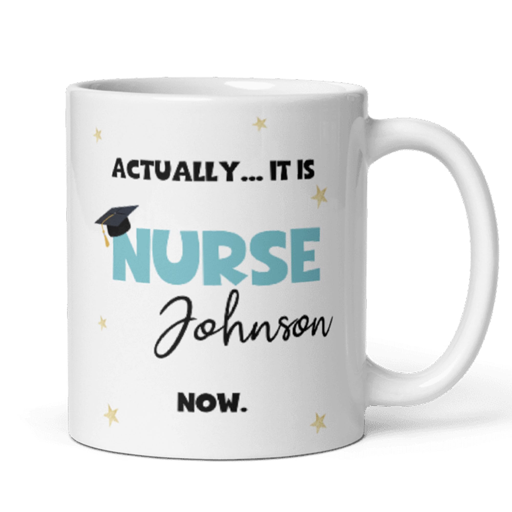 Confidently Quirky - Personalised Graduation Nurse White Mug, Qualified Nurse Keepsake Gift, Nursing Degree Well Done Gift, Graduate Nurse, Medical Student, New Nurse