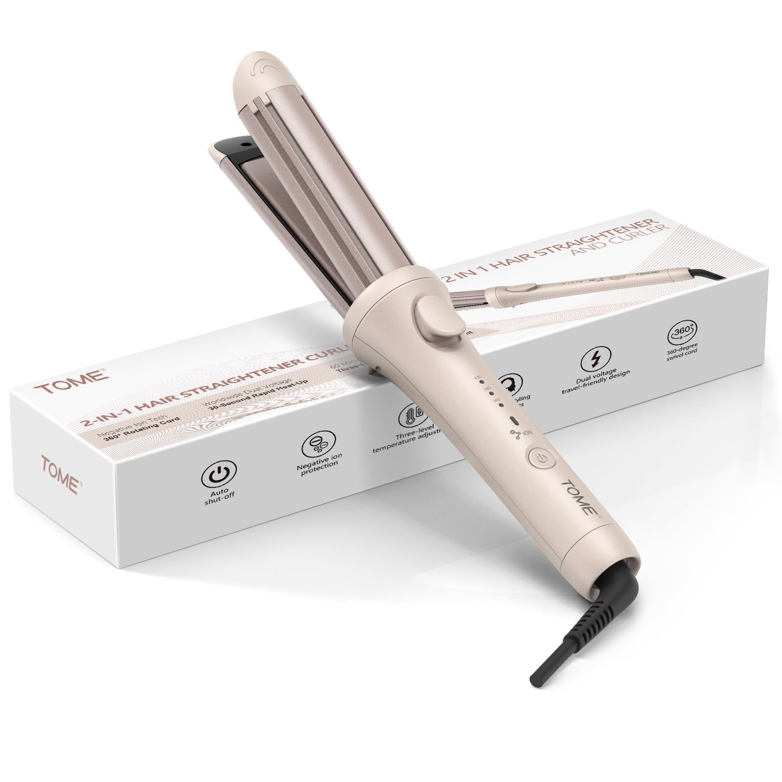 Amazon.com : 1 Inch Hair Straightener & Curler 2 in 1, 30s Fast