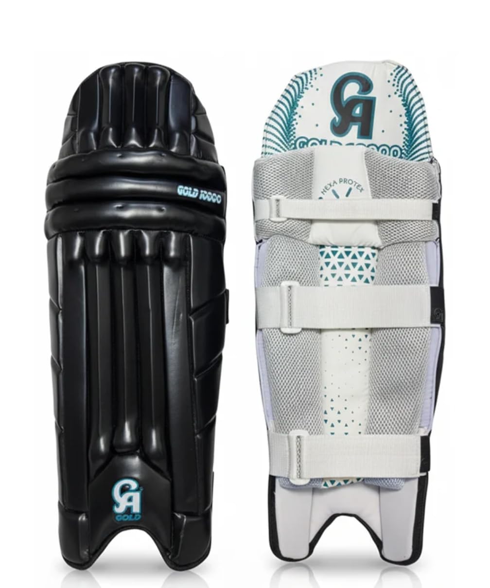 CA Gold 10000 Cricket Batting Pads Guard Leg Protector Batting Leg Pads (Black)
