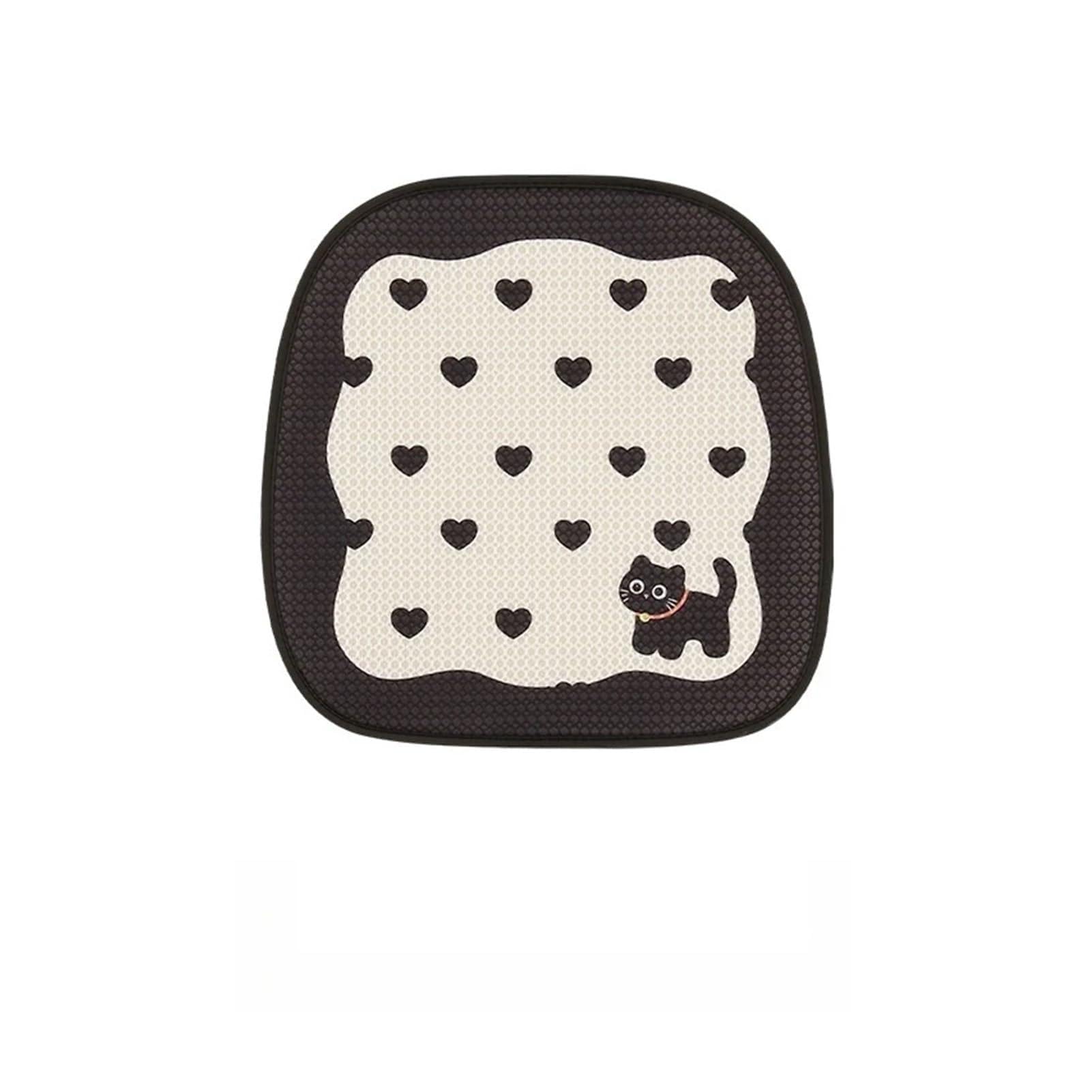 Hviyroi car seat cushion Cute kitten mesh honeycomb breathable fabric car seat cushion Universal Car Seat Covers(Square Cushion)