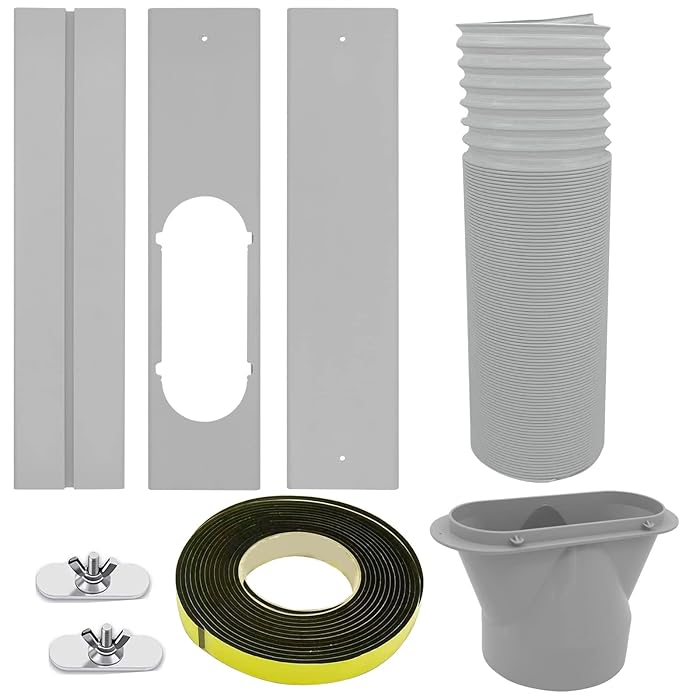 Buy MQIDLFE Portable Air Conditioner Window Vent Kit with 5.1” Exhaust Hose 5 Piece Window Seal