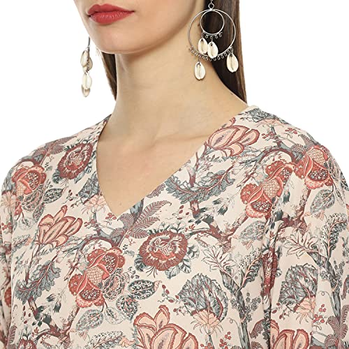 Image of BIBA Women Cotton Blend Printed Kurti