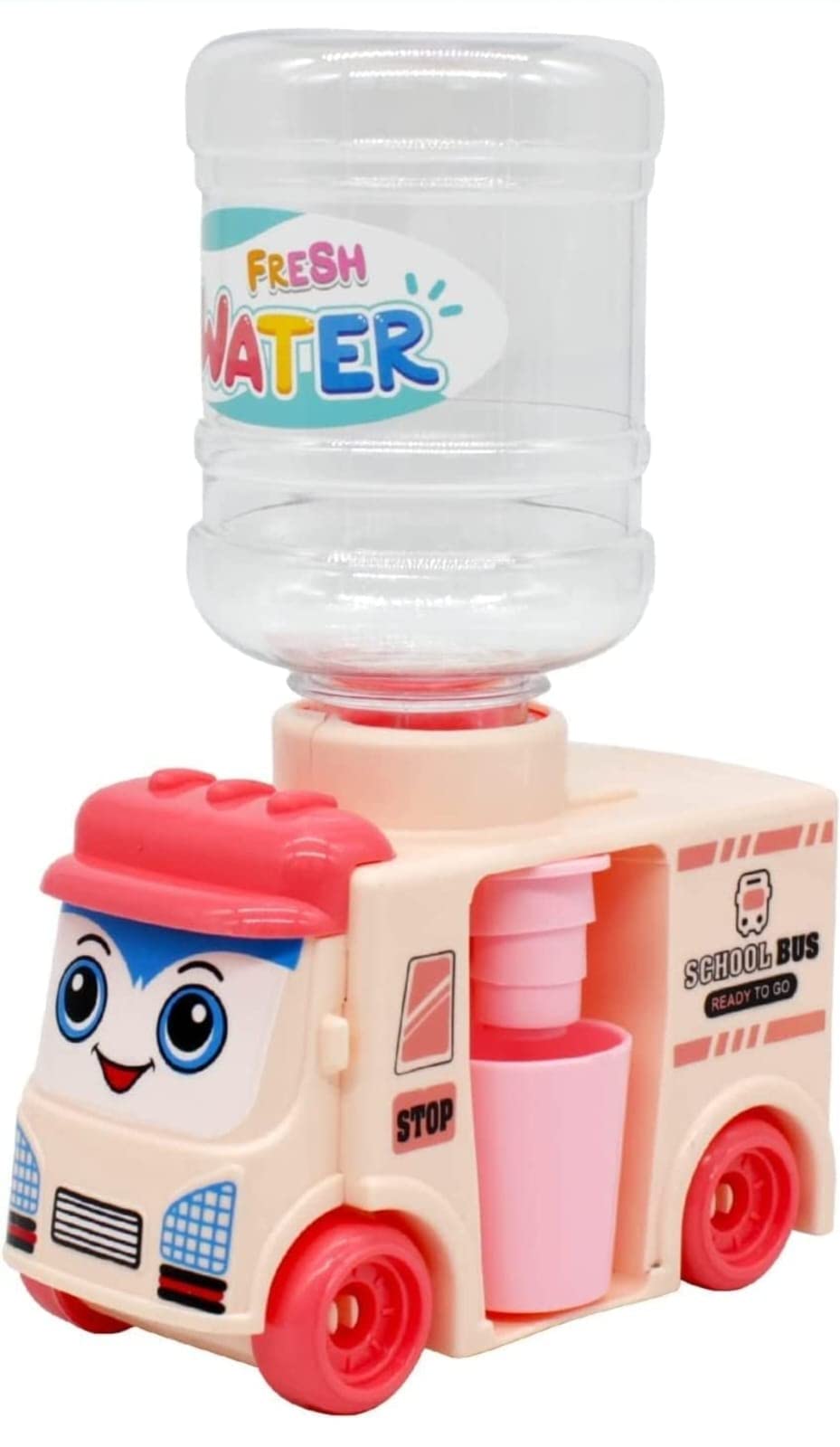 TREND-ASPIRE Childrens Toy School Bus Mini Water Dispenser Toy for Kids Boys and Girls Aged 1-6 Year Kids Latest Mini Bus Water Dispenser with 12 Cotton Clay (Pink) (B0BZYRJF6X) Amazon Price History, Amazon Price Tracker