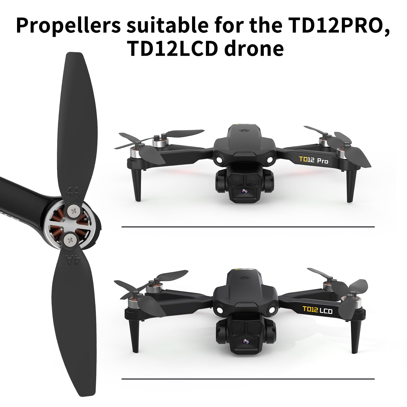 8 Pale Elica Per Drone DJI Flip – Ricambio Accessori Volo, Leggere E Resistenti, Colori Nero/rosso/blu/arancione, Con Cacciavite E Viti