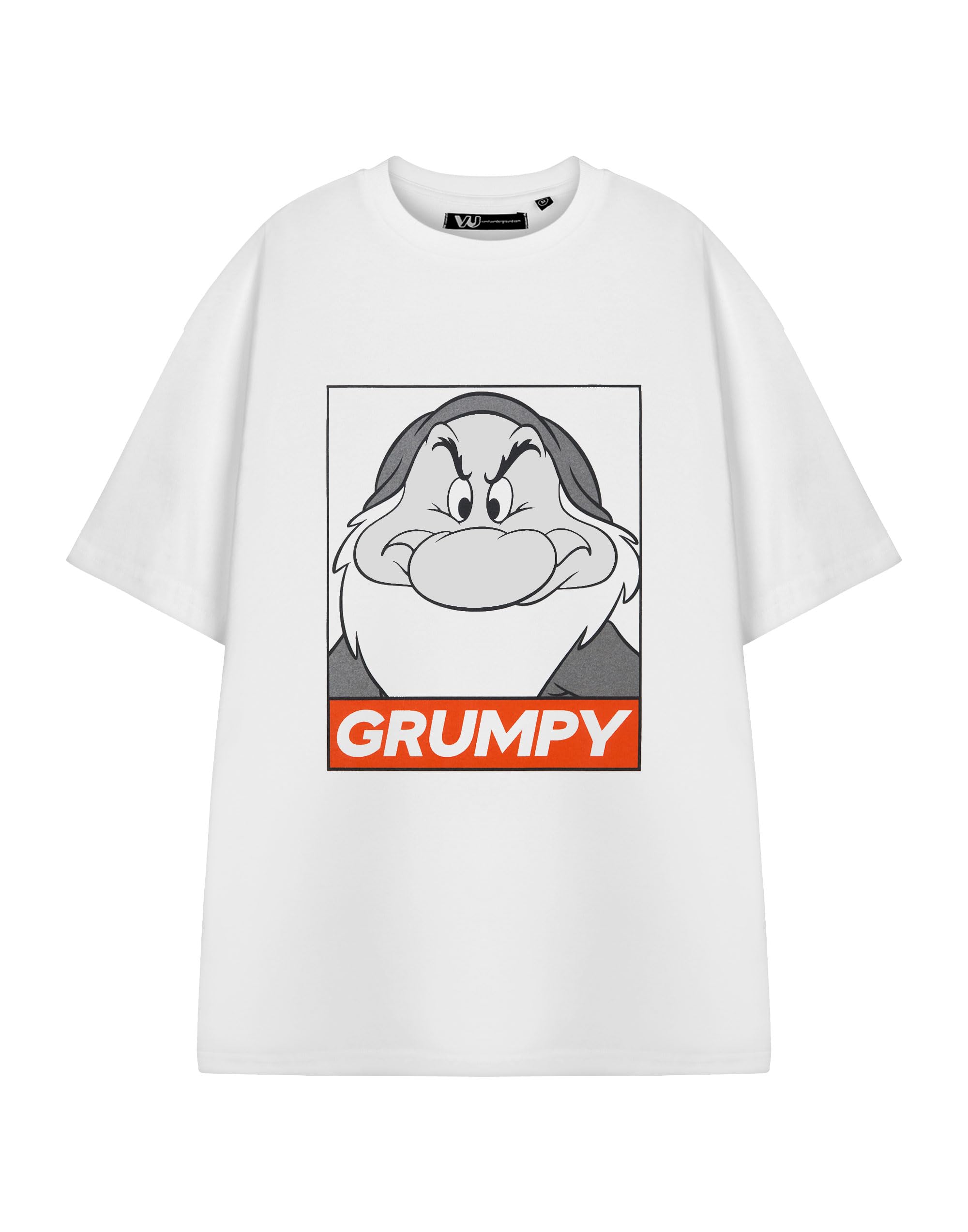 Disney Grumpy Dwarf Men's White Short-Sleeved T-Shirt XXL