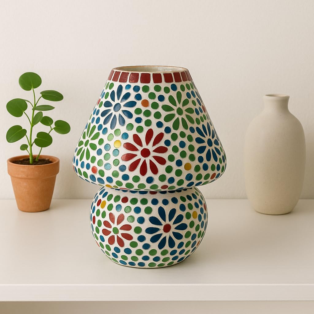Vidal Regalos Lampara de Sobremesa Mosaico Cristal 22 cm
