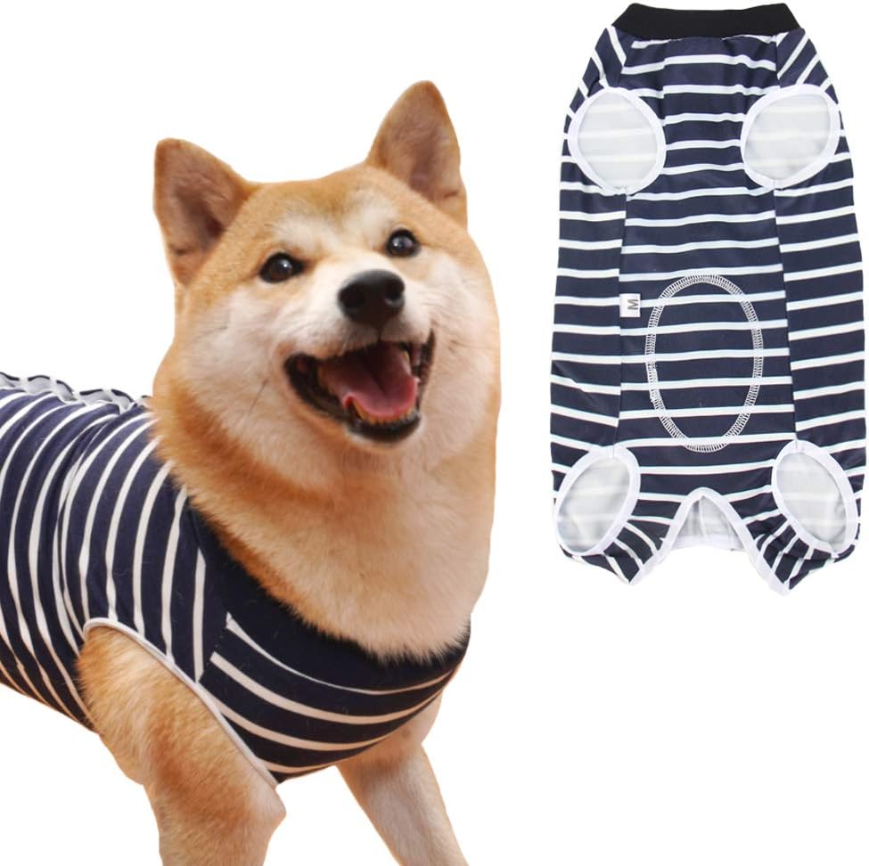 Due Felice 犬 術後服 術後ウェア エリザベスカラーに代わる ボタンタイプ 皮膚