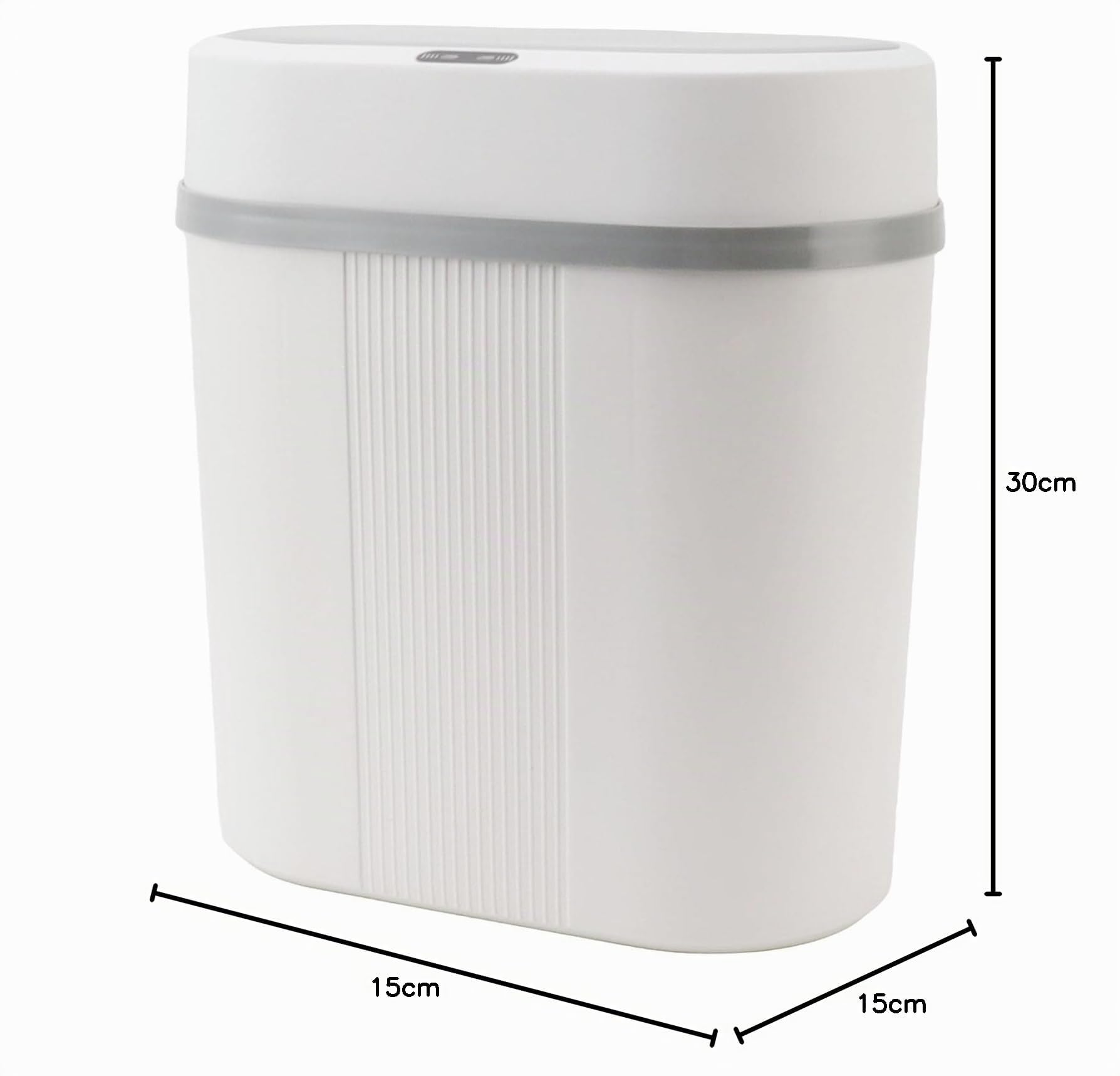 Tyenaza 12L Cubo de Basura Inteligente con Tapa, Cubos de Basuras Automático sin Contacto, Bote de Basuras con Sensor de Movimiento, Cubos de Basuras de Baño Blanco, para Sala Estar Dormitorio Cocina