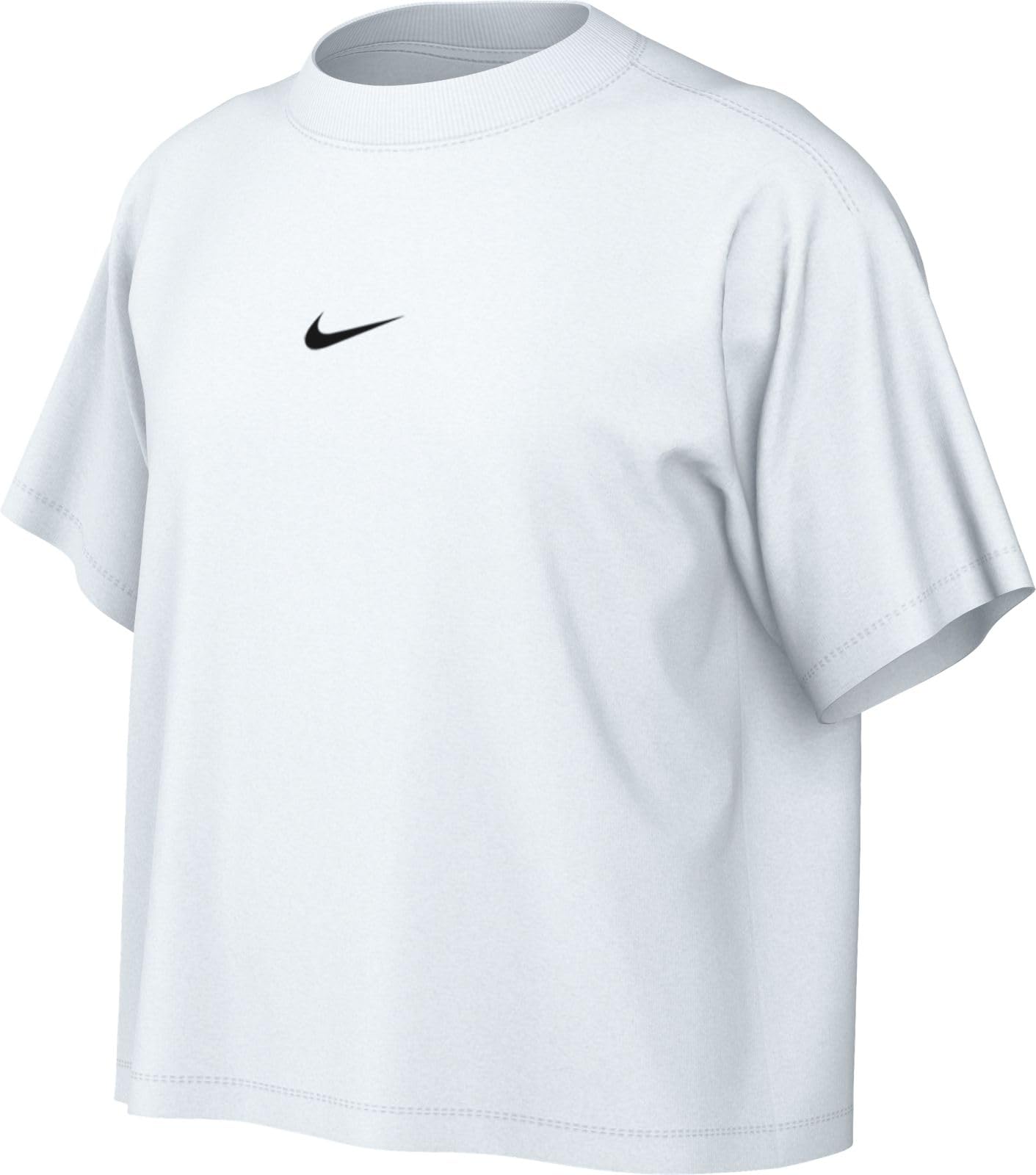 Nike Big Kids Girls Sportswear Boxy Essential T-Shirt, White, Size Xl