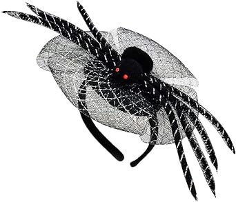 Halloween Spider Fascinator Headband for Women Girls Spider Web Headpiece Black Widow Headdress Festival Headpiece Cosplay