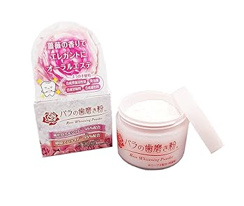 Amazon | バラの歯磨き粉 ローズホワイトニングパウダー 20g