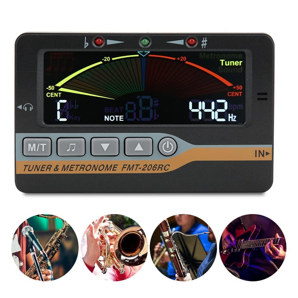 Métronome Électronique 3 en 1, Accordeur de D'instruments à Vent Numérique Générateur Sons Métronomes avec Clip Ramassage pour Sax Chromatique Flûte Clarinette Guitare Violon Calebasse