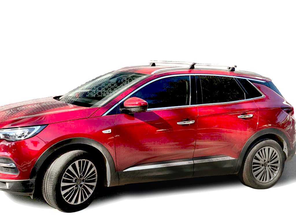 RECAMBO Molduras de Puerta cromadas de Acero Inoxidable Apto para Opel Grandland X Año de fabricación a Partir de 2017 Protección Lateral Molduras para el Lado del vehículo