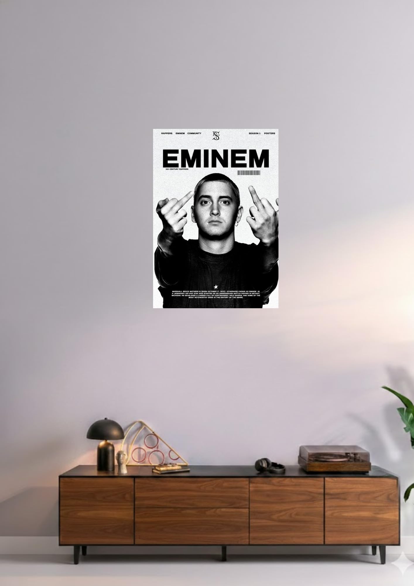 Music Artist Glossy A4 Self-Adhesive Poster | Unframed Music Wall