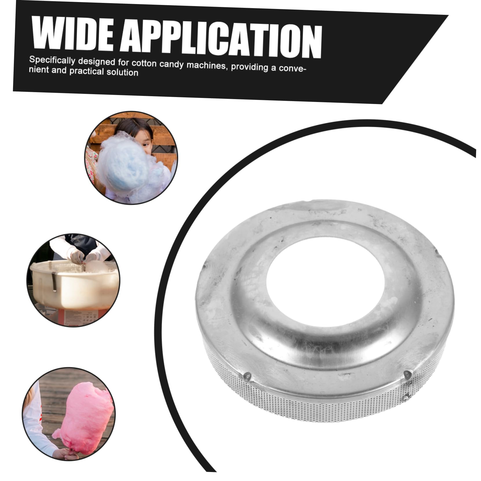 BRIGHTFUFU Cotton Candy Supplies Mesh Cover Stainless Steel Bowl for Floss Machine