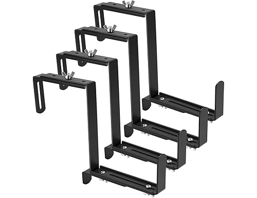 Window Box Brackets - No Drill Wall Mount Flower Box Holders