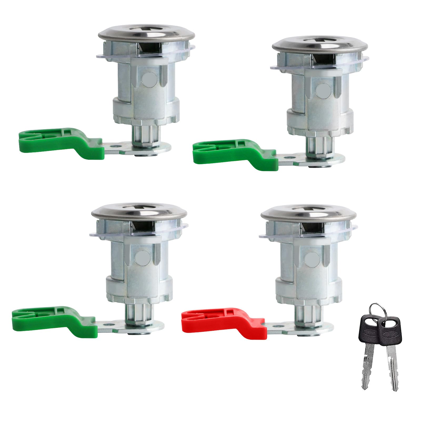 Snapklik.com : Tesmirror 4 Keyed Door Locks Cylinder Lock Set - Compatible