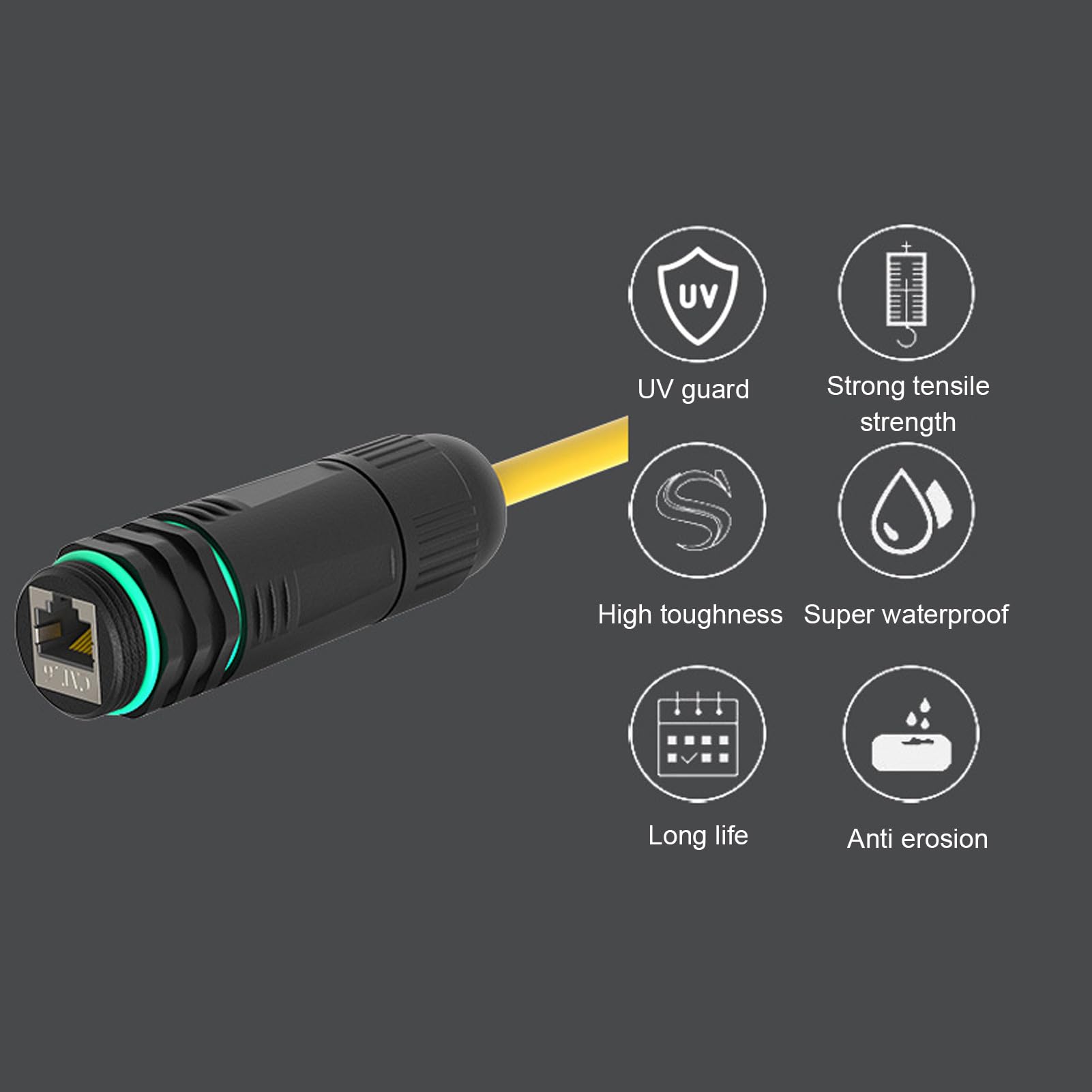 SENECESLI RJ45 Coupler for Starlink IP68, RJ45 Ethernet Connector Female to Female, Cat6 Network LAN Cable Extender Adapter, Includes SPX Plug to Female RJ45 Adapter for Starlink