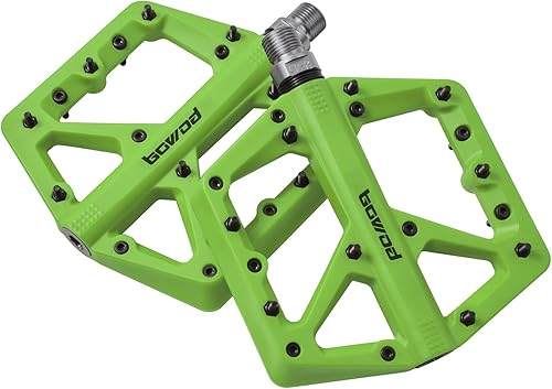 Miniatura 8 de BOWOD Pedales MTB, pedales grandes para bicicleta de montaña, pedales de plataforma de bicicleta compuestos de fibra de nailon ligero, pedales de