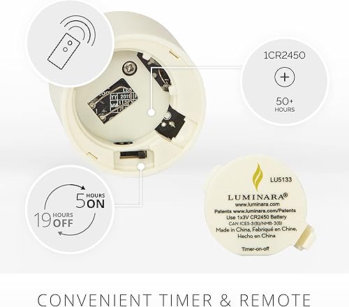 Miniatura 8 de Luminara Paquete de velas sin llama de noche de anochecer a amanecer con llama móvil LED Tealight (paquete de 2)