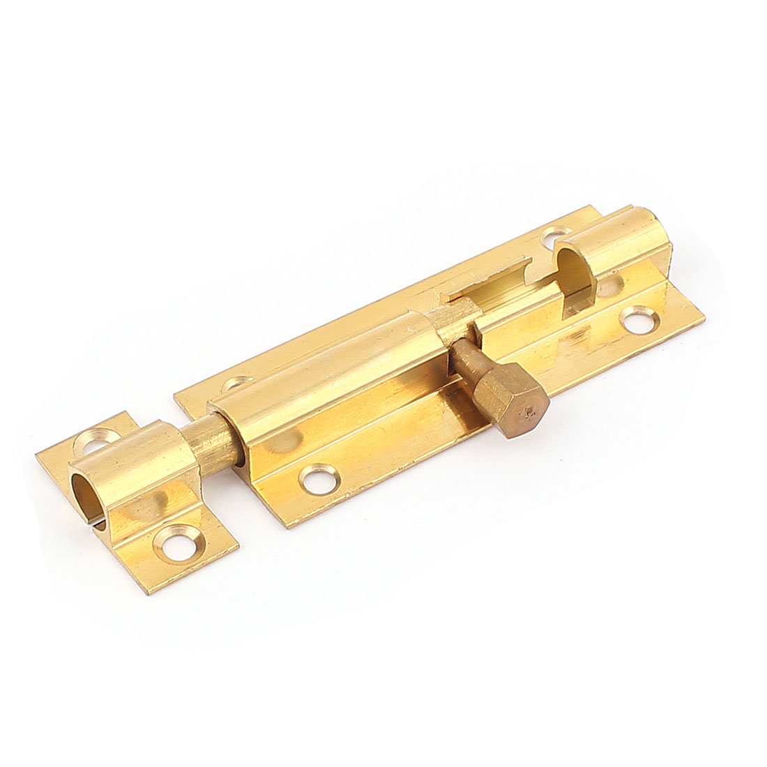 Aexit 2.5" Long Door Hardware & Locks Brass Door Security Latch Sliding Lock Barrel Bolt Latches & Bolts Gold Tone