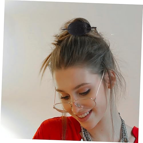 Miniatura 4 de 3 unids horquilla de cuero clip de pelo con palo pasadores de pelo diapositivas pelo titular de moño pelo para cabello grueso s clips de metal para