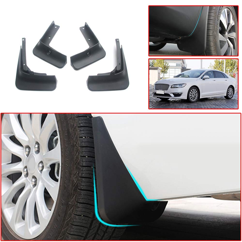 Muchkeyno dril car mud flaps for Lincoln MKZ 2017 2018 2019 sedan Splash Front and Rear Guards 4pcs/Set