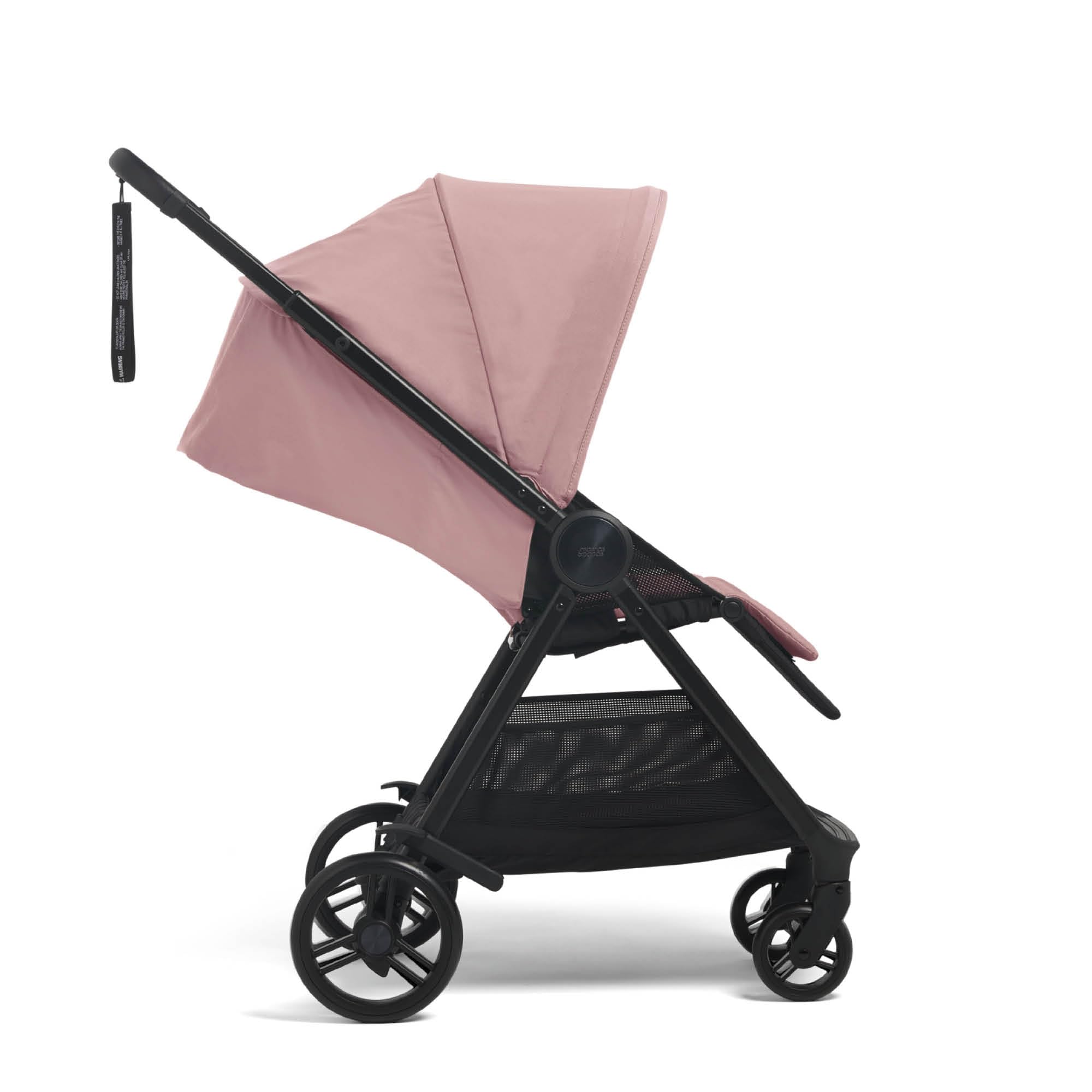 Mamas & Papas Libro Poussette de voyage légère, pliable à une main, rangement compact, siège plat, nouveau-né à 4 ans, rose pivoine