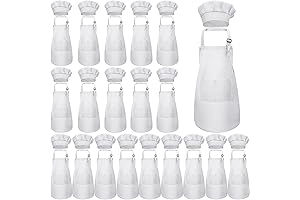 40 Pcs Childs Apron and Chef Hat