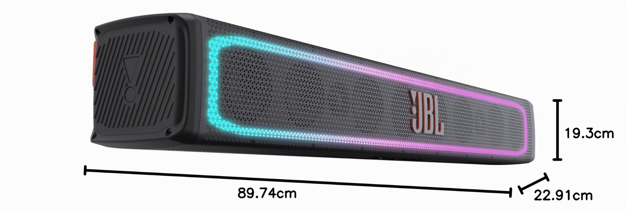 JBL Enceinte RallyBar XL 35" - Barre de Son Bluetooth Universelle d'extérieur pour Véhicules et Bateau Marine avec 14 Haut Parleur étanches, 300W rms amplifié, éclairage LED, Son Pro et Subwoofer