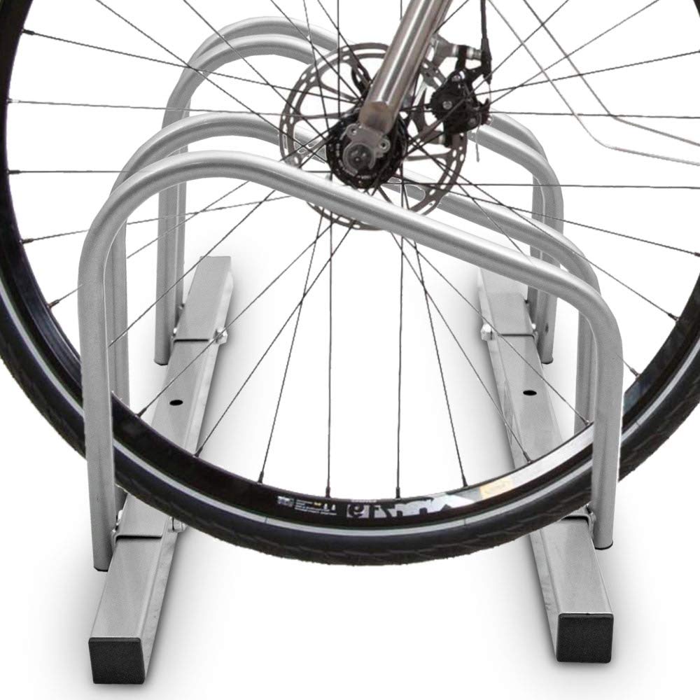 BITUXX® Fahrradständer Aufstellständer Radständer Fahrrad Bike Ständer Metall Verzinkt Platzsparend für 2/3 / 4/5 / 6 Fahrräder