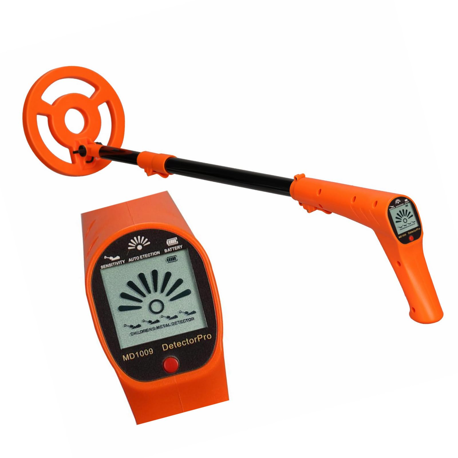 Detectores de tesoros ajustables para niños con pantalla LCD visual, diseño ergonómico y ligero para exteriores de 5 a 12 años, detectores de metales para niños con pantalla LCD