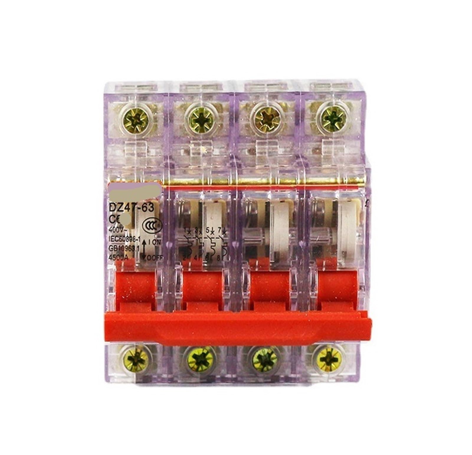 Disjoncteur tétrapolaire 4P DZ47-63A pour sécuriser les circuits de forte puissance - 2