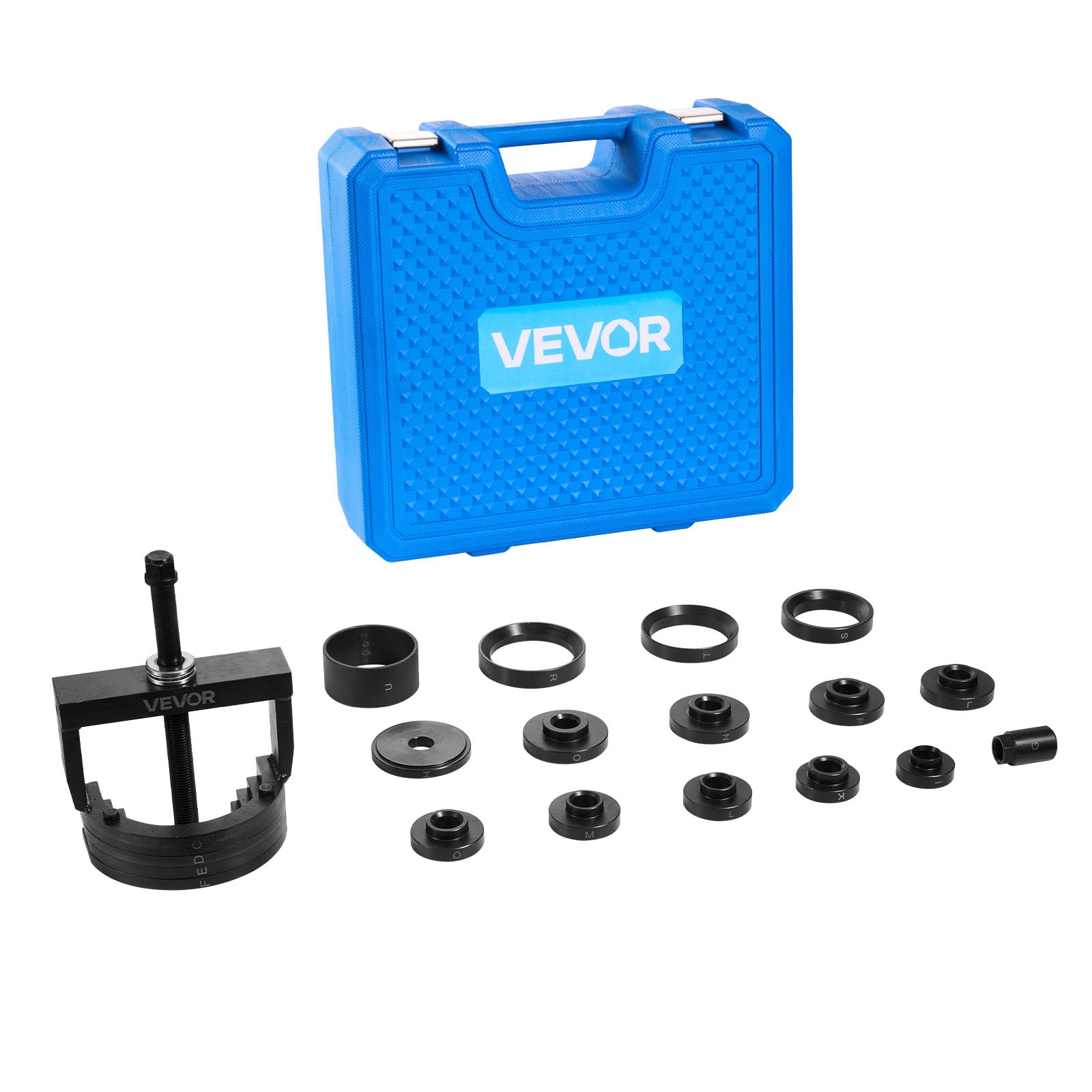 VEVOR Kit de Extracción e Instalación de Bujes y Cojinetes de Rueda, Compatible con la Mayoría de los Vehículos con Tracción Delantera, Fácil Intercambio de Cojinetes sin Necesidad de Prensar