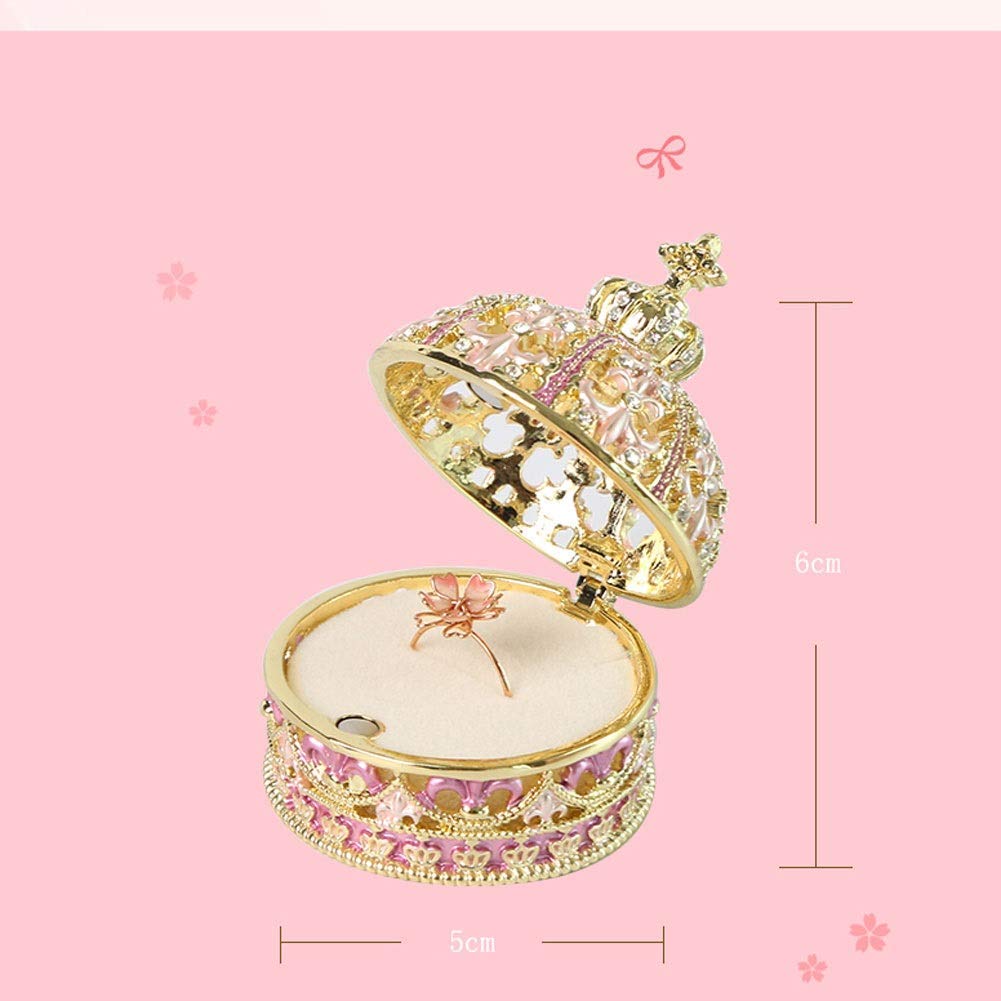 Caja de Almacenamiento de Joyas, Regalo para Mujeres, Caja de joyería de Corona para niñas, Estuche de Almacenamiento de exhibición de Anillos Manual, Organizador de Joyas para ani