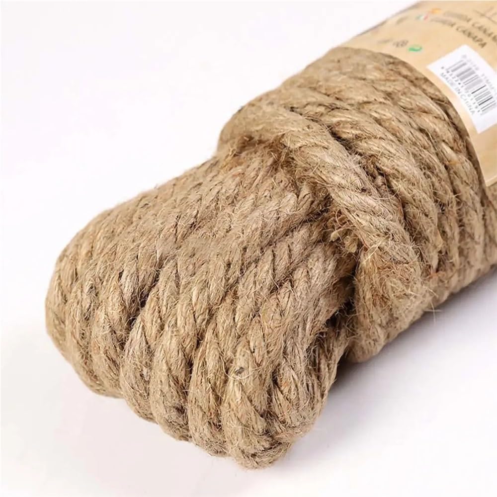 lina jutowa, Lina jutowa 10mm, khaki, 5-50 metrów(20m)