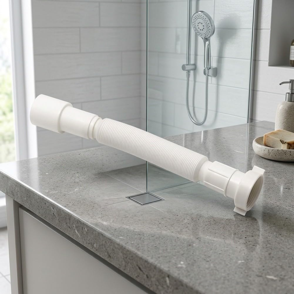 de Desagüe 40mm para Lavabo, Tubo Extensible 32-88cm con Sifón Antiolor, Conexión 1 1/4 Pulgadas para Baño y Cocina(7320760022)