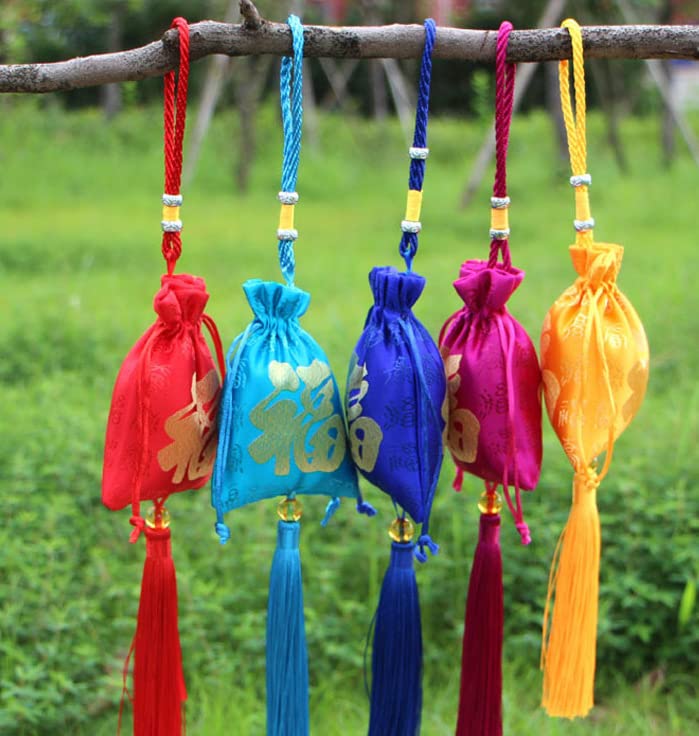 Bolsa decorativa de amuleto chino sin aroma miniatura 2