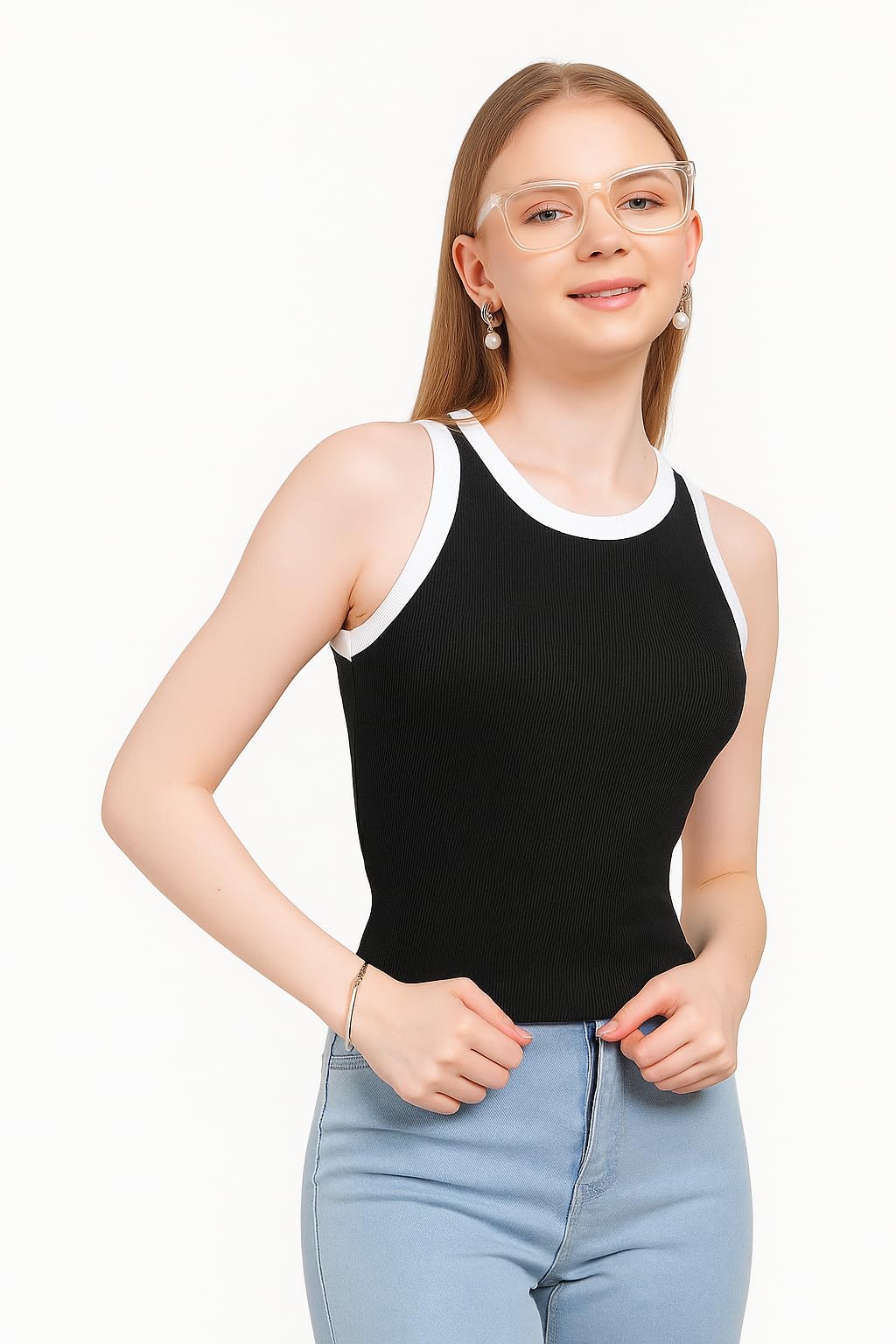 zicada Women's Parkour Tank Top, Round Neck, Regular Fit, Summer Casual Wear-picture-32