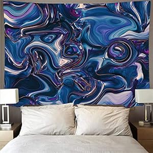 Wandtapijt, wandtapijt, tapijt voor slaapkamer, esthetisch, abstracte schilderij, wandtapijten psychedelische hippie…