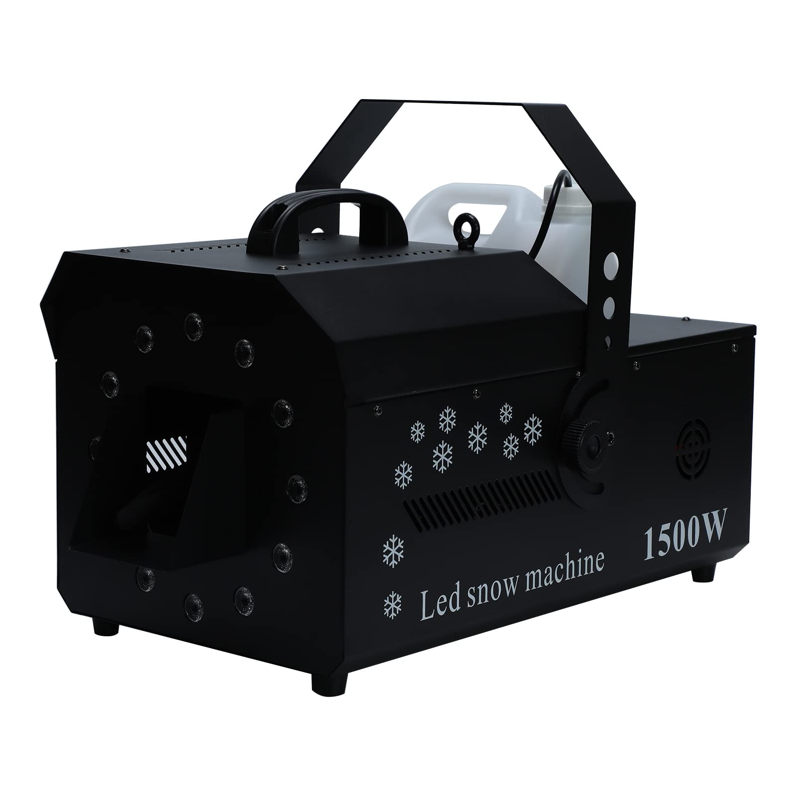 Snowflake Machine, 1500W 3-in-1 Snowflake Making Machine with LED Lights and Remote Control for Stage, Party, Wedding, Birthday, Banquet