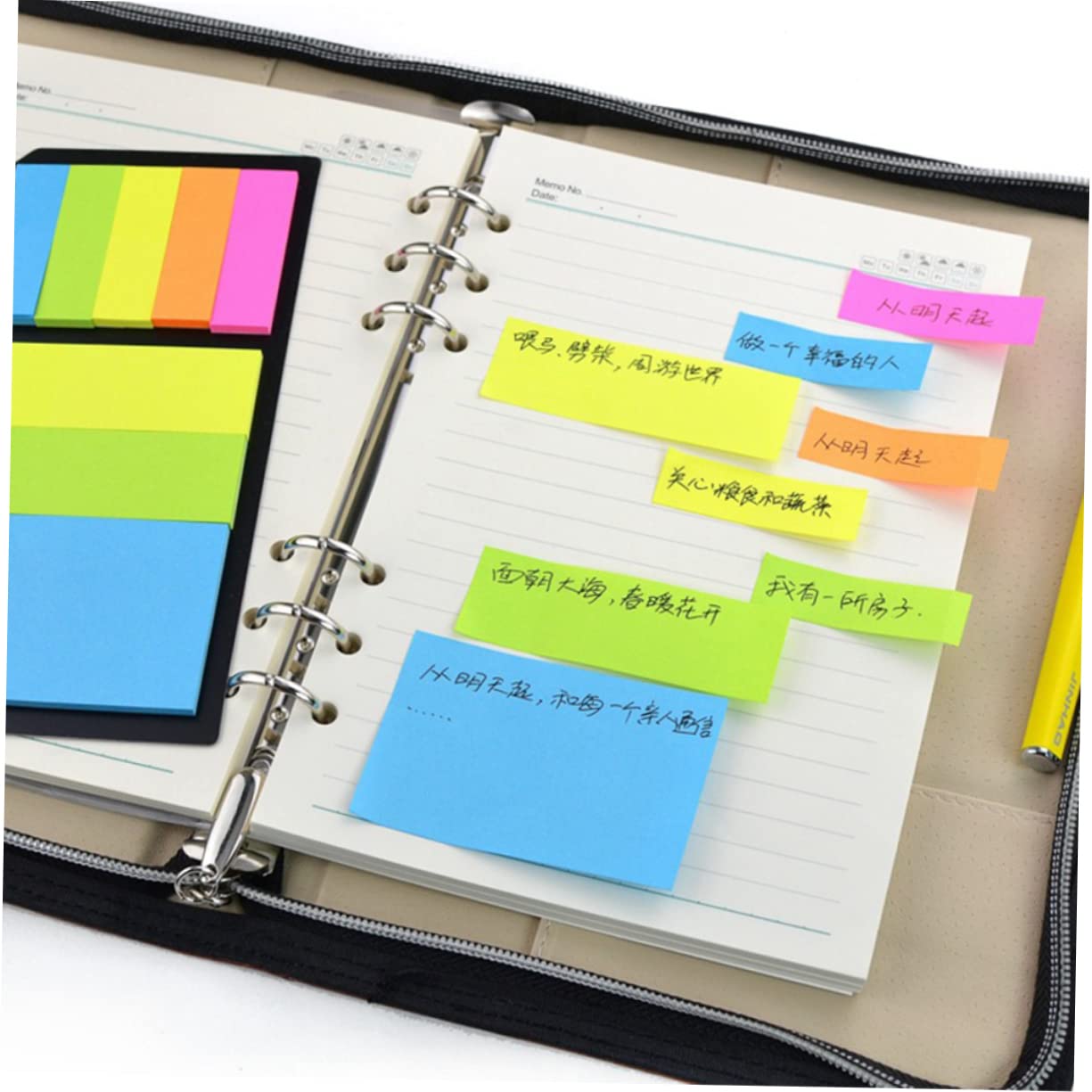 HOMSFOU 5 Stück Multifunktionale Buchmarkierungen Praktische Sticky Flags für Notizen und Lesezeichen für Schule und Büro Professionelle Haftnotizen zur Einfachen Organisation