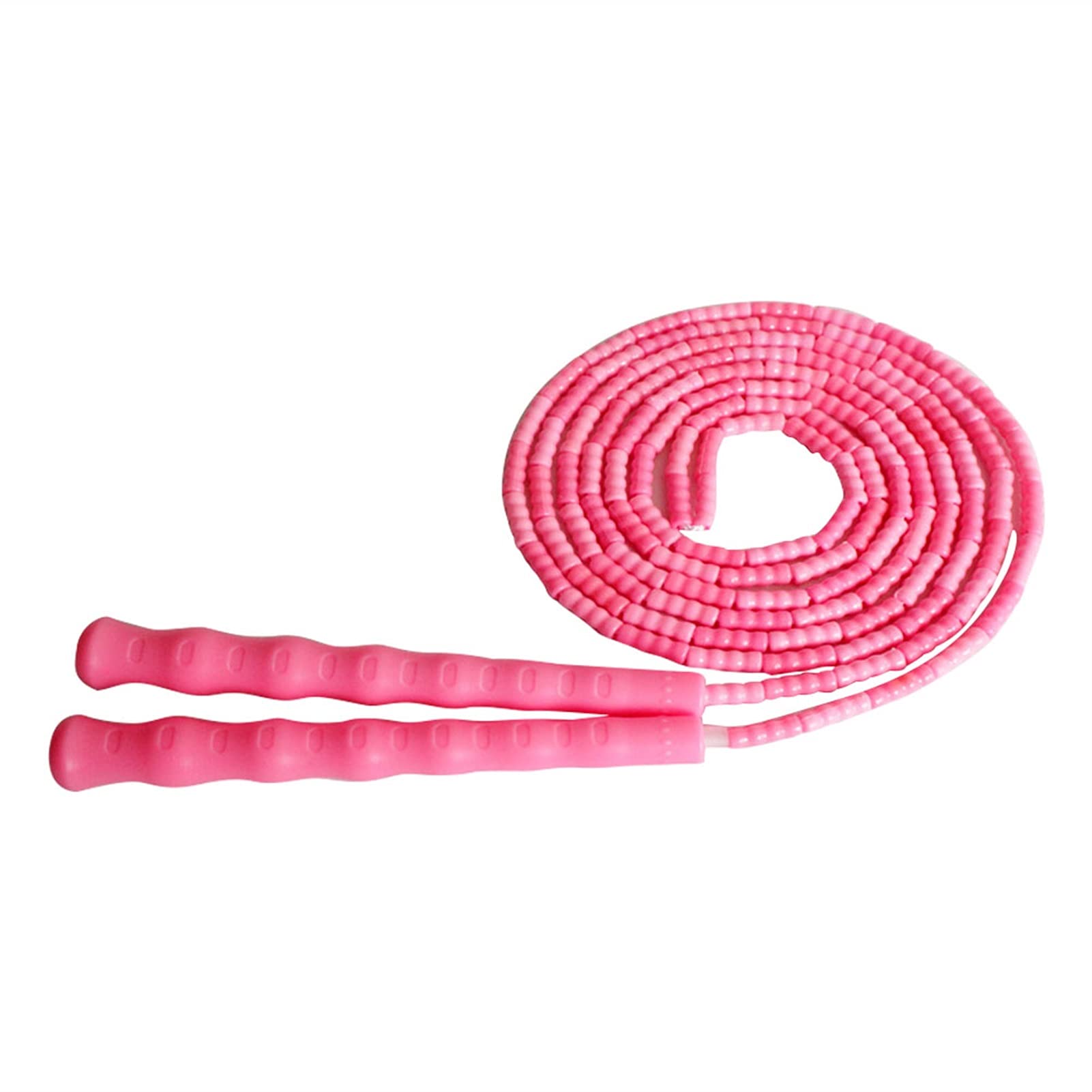 Yojack Corde à sauter avec perles souples pour brûler les graisses avec poignée antidérapante (couleur : rose)