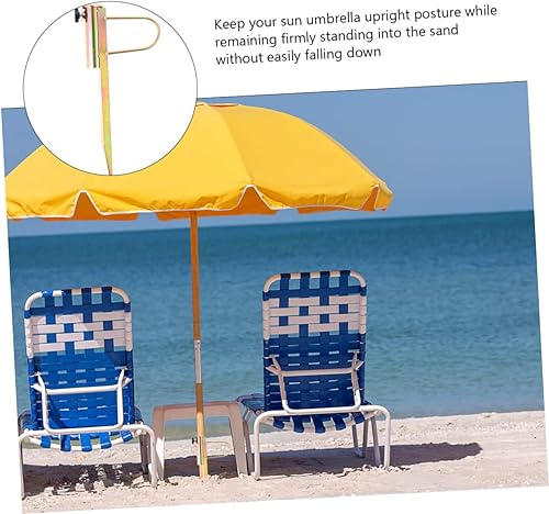 Miniatura 7 de Happyyami Floor Outlet Base Umbrella Pole Holder Stand Patio Umbrella Anchor Beach Umbrella Holder Garden Parasol Stand Holder Beach Umbrella Stand