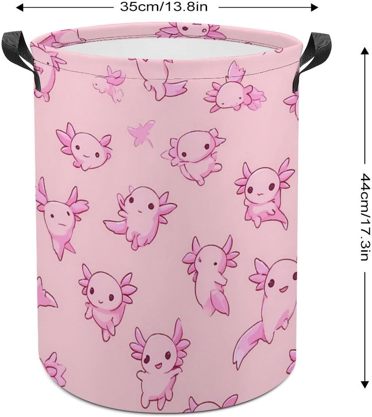 Abstract Axolotl Minimalism Laundry Hamper Basket for Home Bathroom | clothes storage,handle,large capacity,oxford