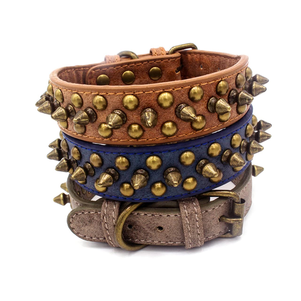 Mipcase Collar para Mascotas De 3 Piezas con Remaches Redondos para Uñas Ideal para Mascotas.