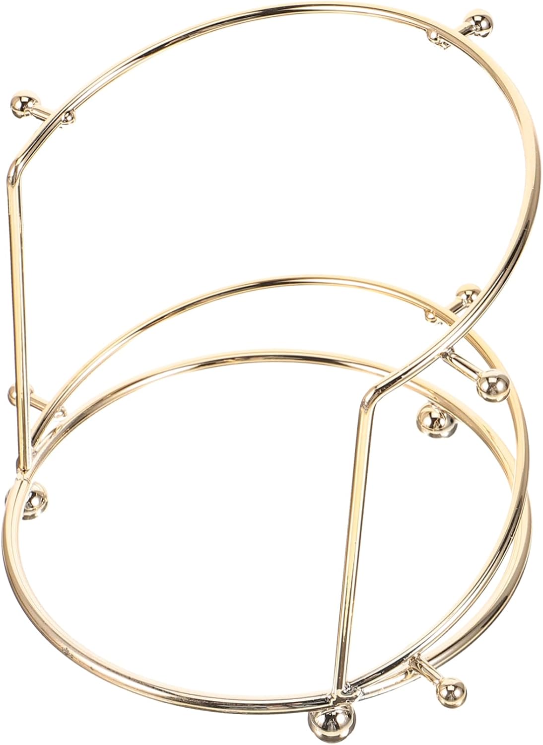2pcs Desktop Jewelry Tiara Band Stand Tower Home Organizer Women Metal Display for Rack Store Holder Crown Headband Accessories Ties Tiaras Girls Hair Three-tier